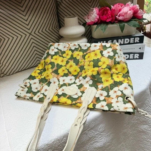 Dooney & Bourke Floral Tote with Yellow and Green Design - Picture 7 of 12